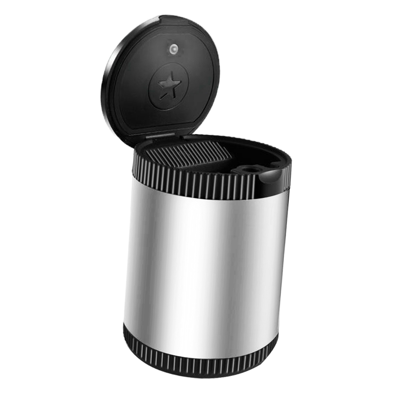 Car Ashtray with LED Light Ash Tray Aluminum Cup Portable Smokeless Auto Ashtray