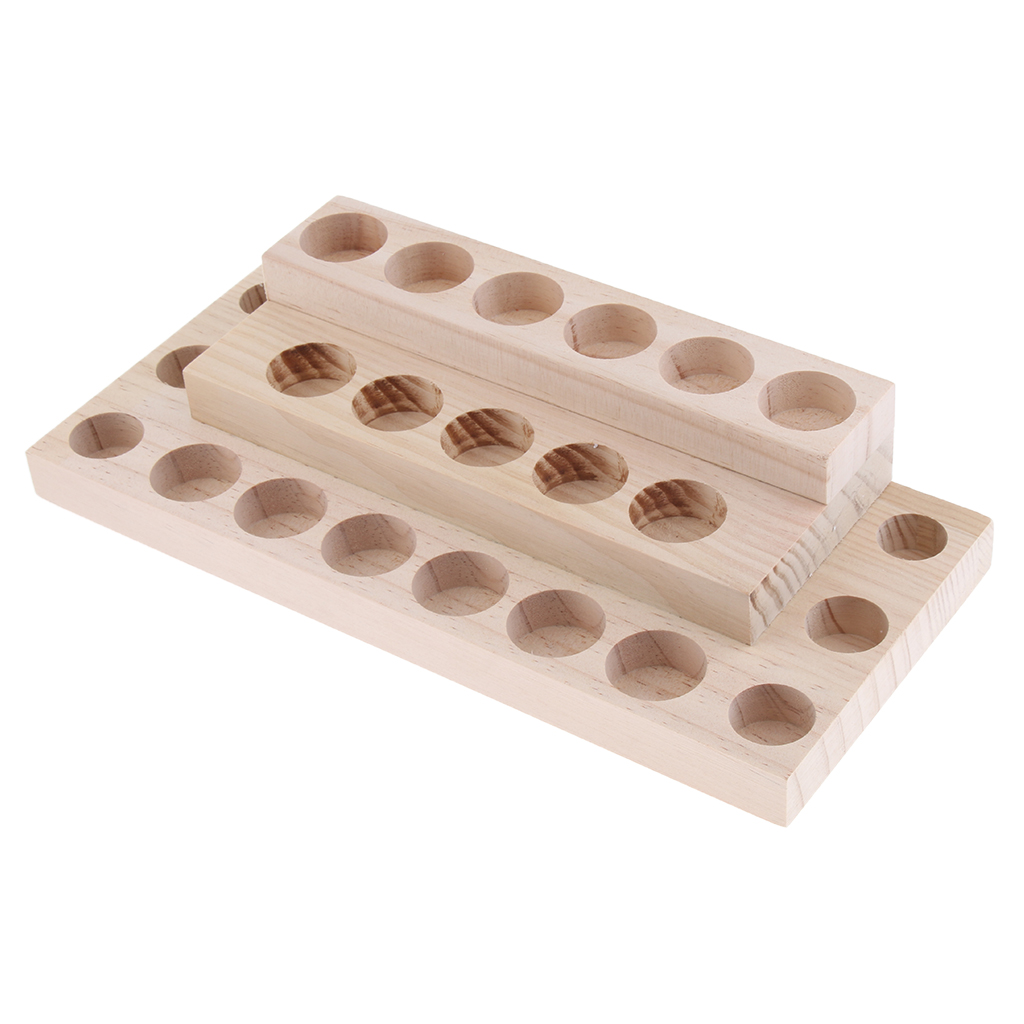 23 Slots Wooden Essential Oil Display Storage Organizer Rack Holder Stand