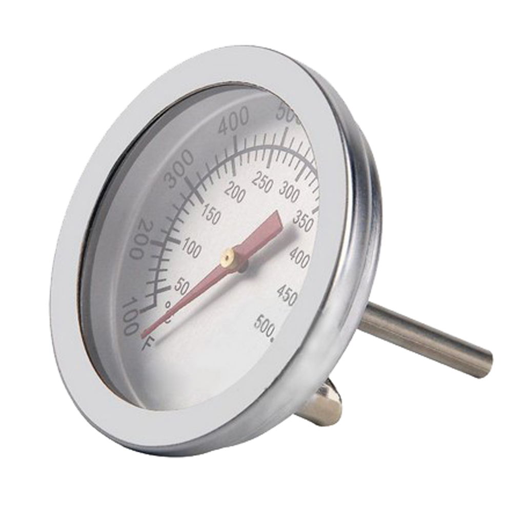 Stainless Steel BBQ Barbecue Smoker Grill Thermometer Temperature Gauge (100 to 1000 degrees Fahrenheit) BBQ Accessories