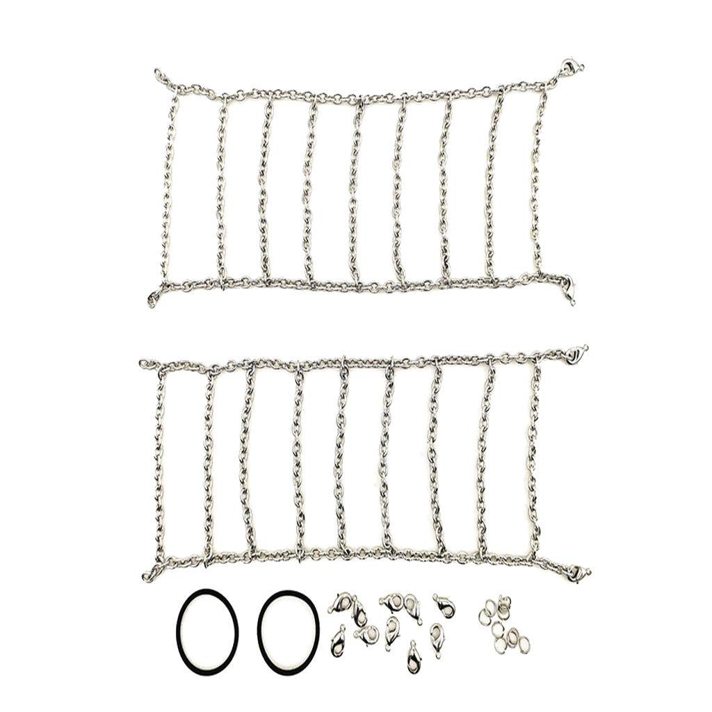 MagiDeal RC Model Car Anti-skid Tire Chain for 1/10 RC TRX-4 SCX10 D90 D110