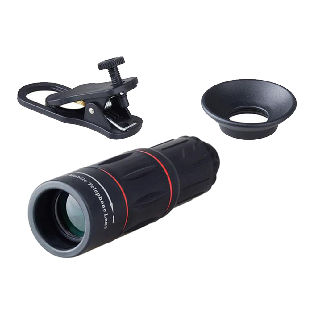 18x25 Monocular Zoom HD 18X Telephoto Zoom Mobile Phone Lens Clip Sports