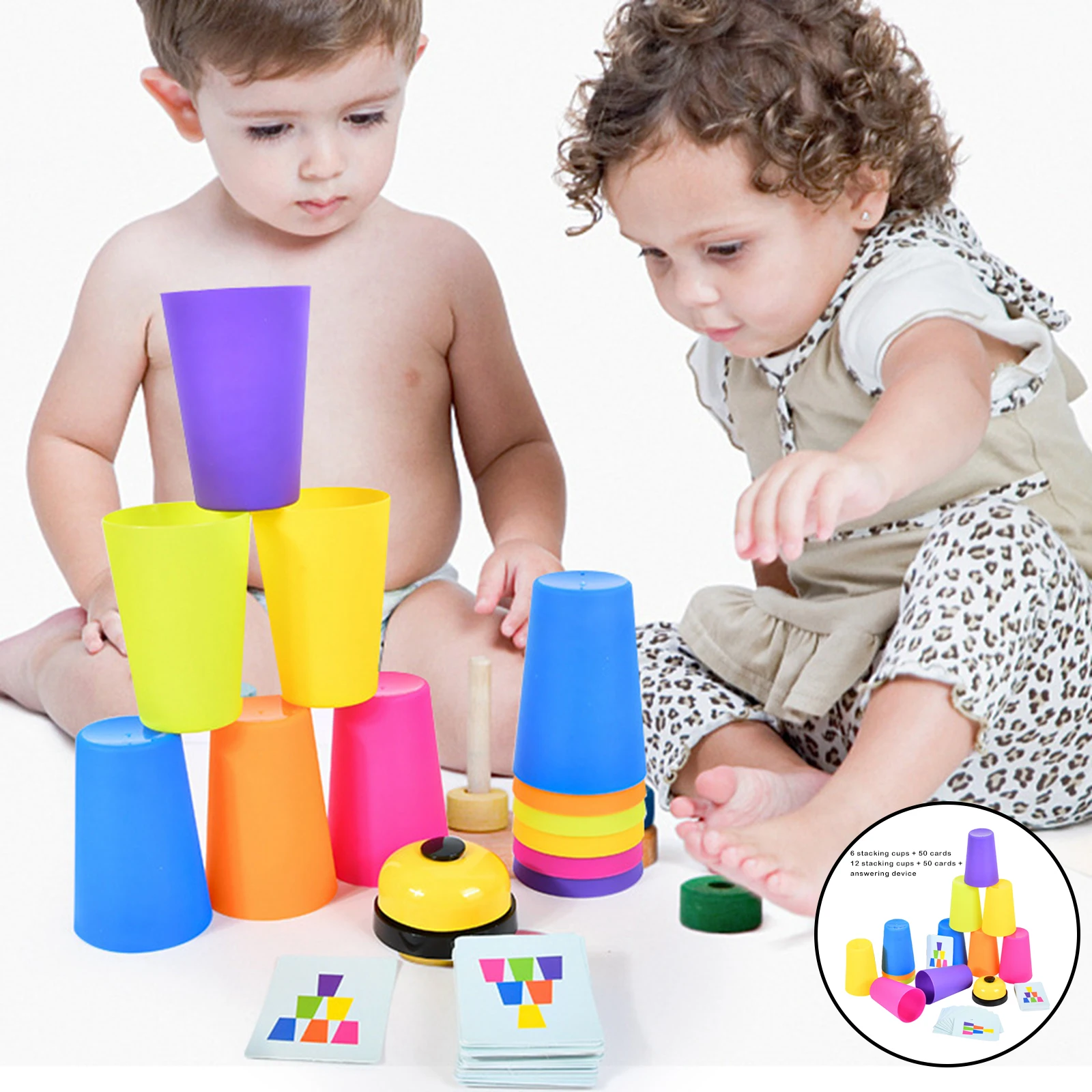 Baby Montessori Toys Stacking Toy Developmenatal Baby Toys Interaction Classic Family Game