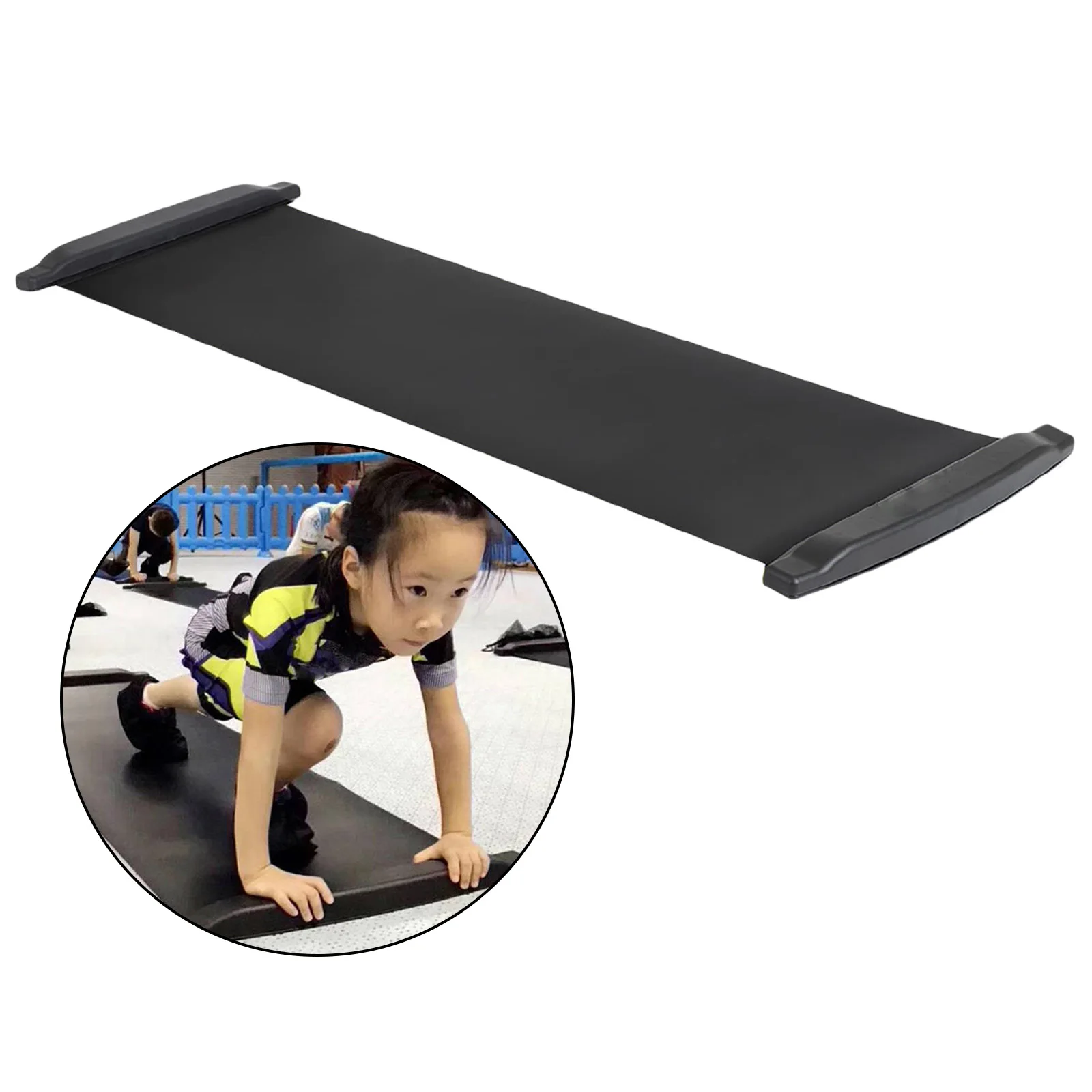 71x20'' Slide Board, Exercise Sliding Mat with End Stops for Skating Hockey Balance Trainer Workout Mat