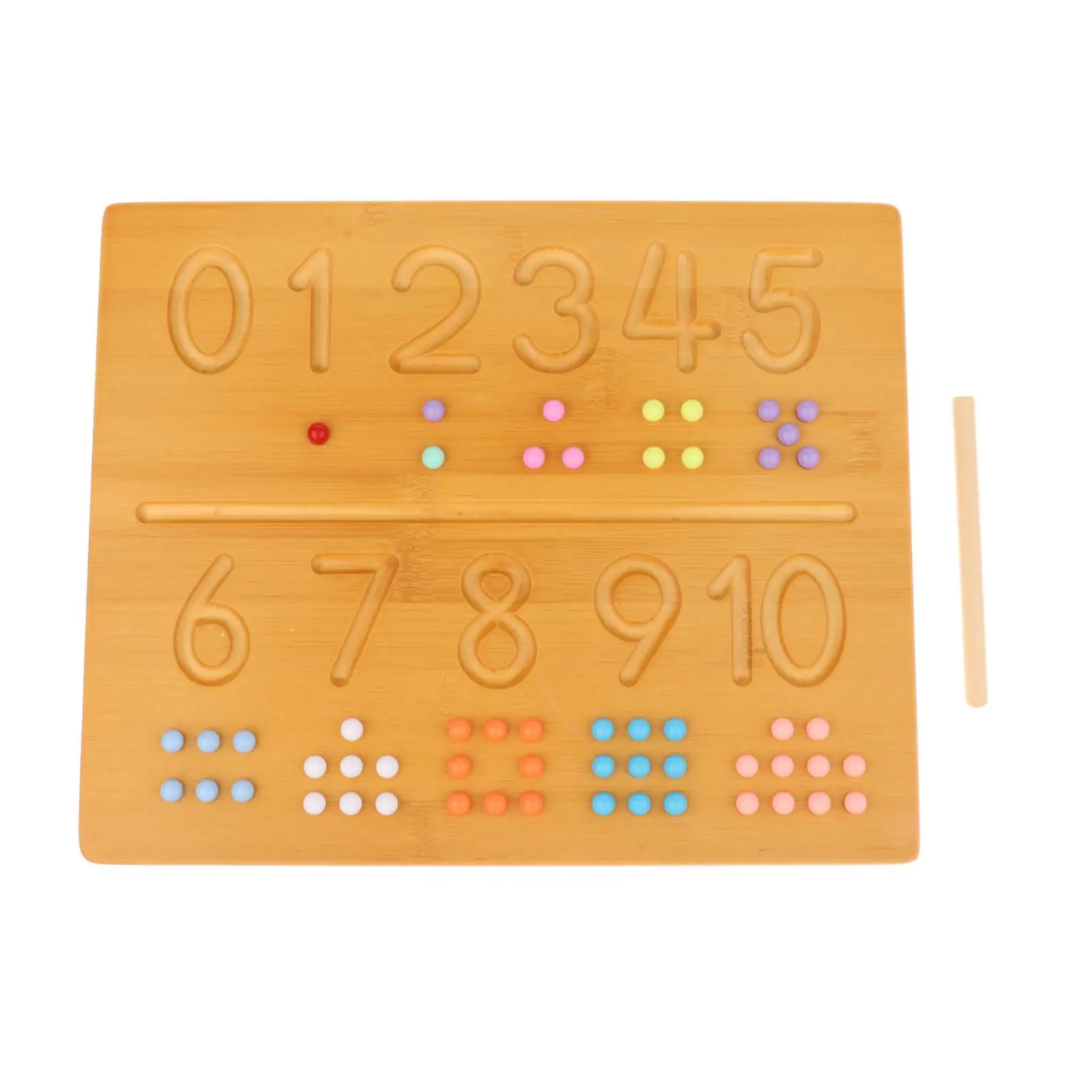 Number Tracing Board Wooden Learn to Write 123 Counting Aid Board Fine Motor