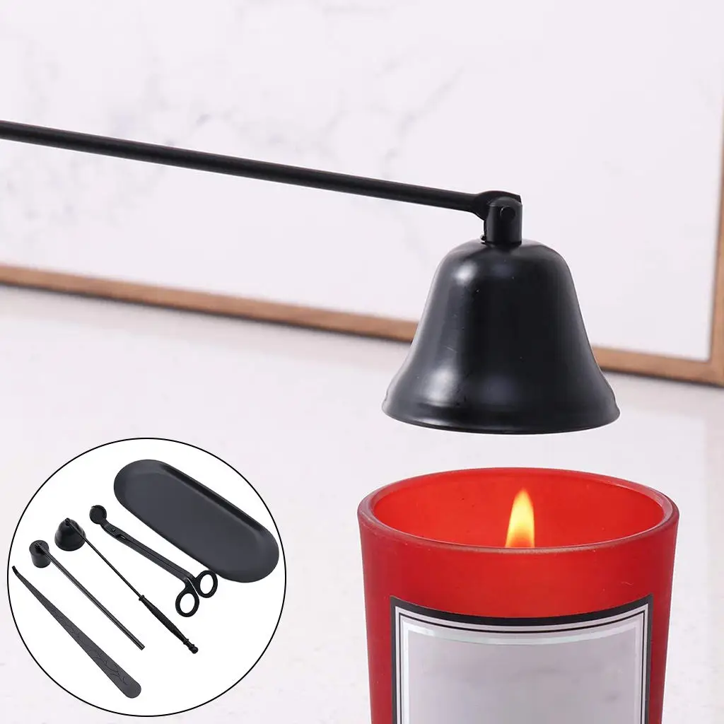 5 Pcs Candle Accessory Set Snuffer  Trimmer Dipper Storage Tray Plate Extinguish Scissor Cutter Tools