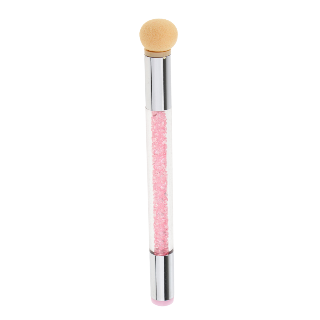 Dual Ended Nail Art Sponge Silicone Head Stamper Brush Paint Dotting Gradient Blooming UV Gel Pen