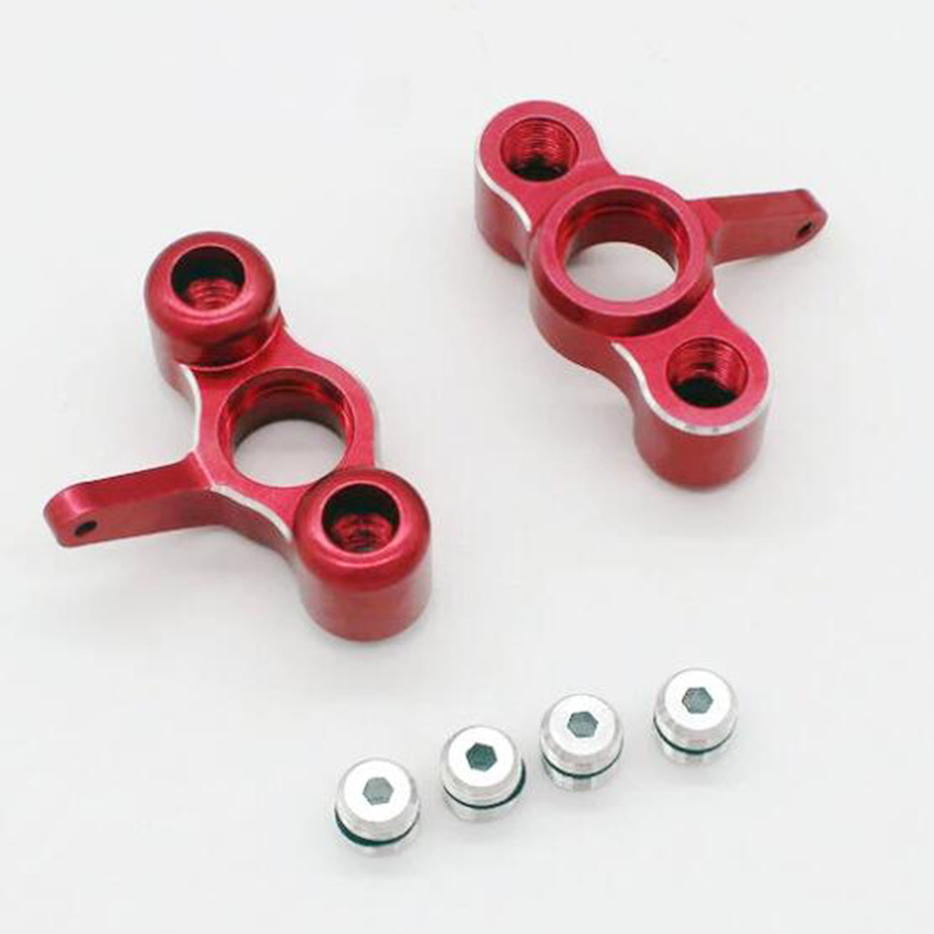Pack of 2 Metal RC Car Steering Knuckles Carrier EA1003 for JLB Racing CHEETAH 1/10 Car Truck Hobby Model DIY Modified Red