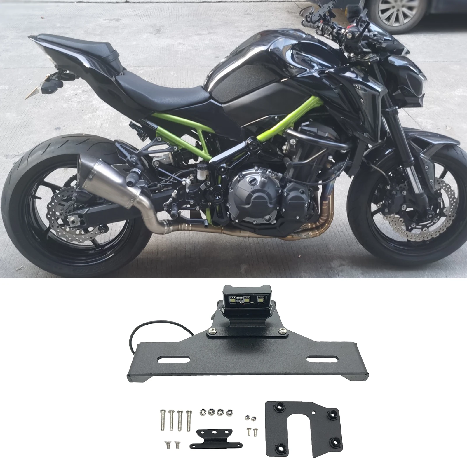 Universal License Registration Plate Holder Replacement for KAWASAKI Z900 17-20 Tail Tidy Stand Steady Motorcycle Accessories