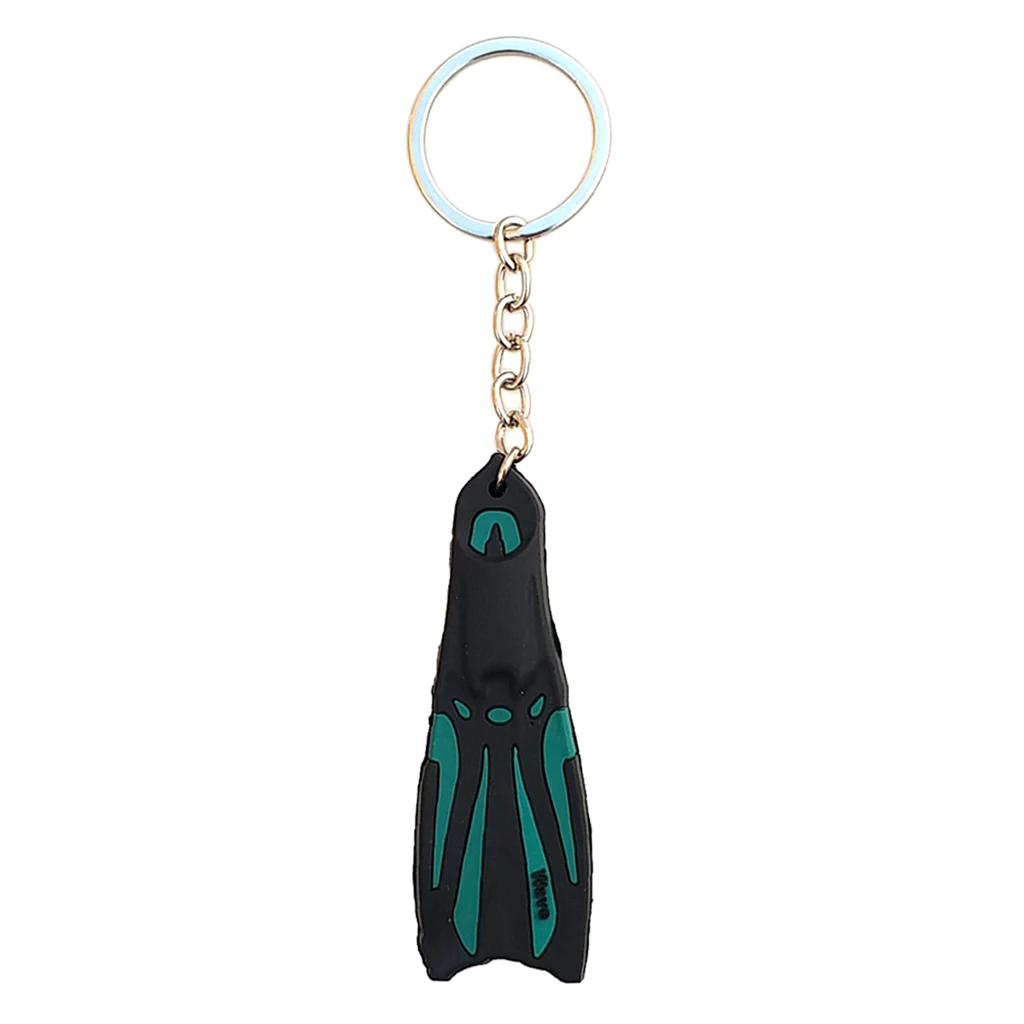 Diver Fin  Key Chain Key Ring Diving Theme Keychain Keyring Charms