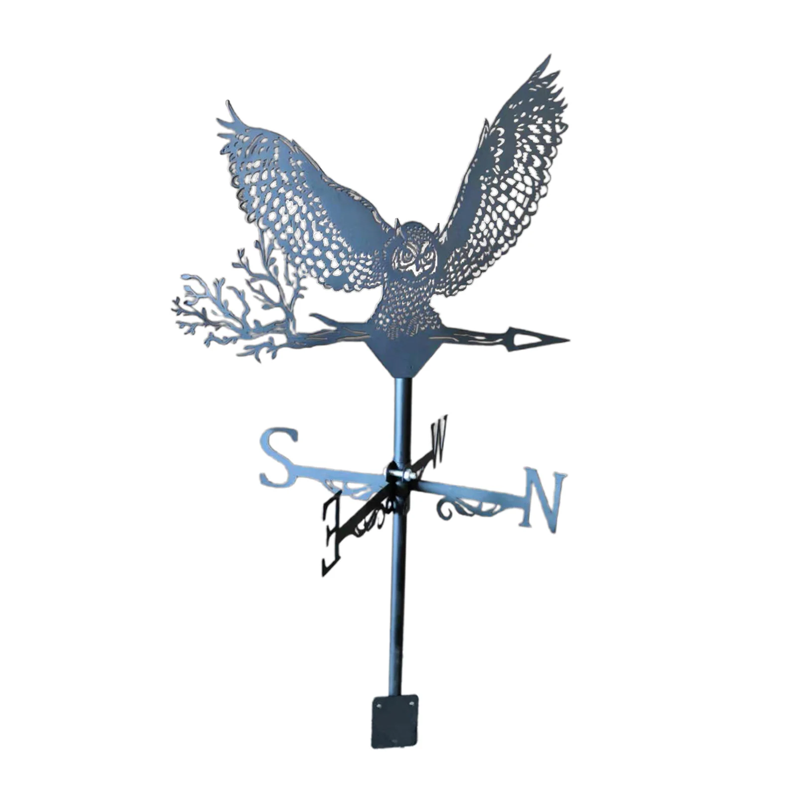 Iron Weathervane Garden Stake Black Animal Windmills Weather Vane Wind Indicator for Garage, Cupola, Barn