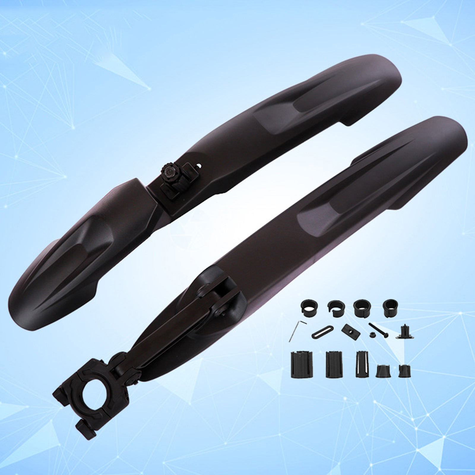 Bike Mud Guard Mudguards Mountain Bicycle Front Rear Adjustable Mudflap for Road BMX