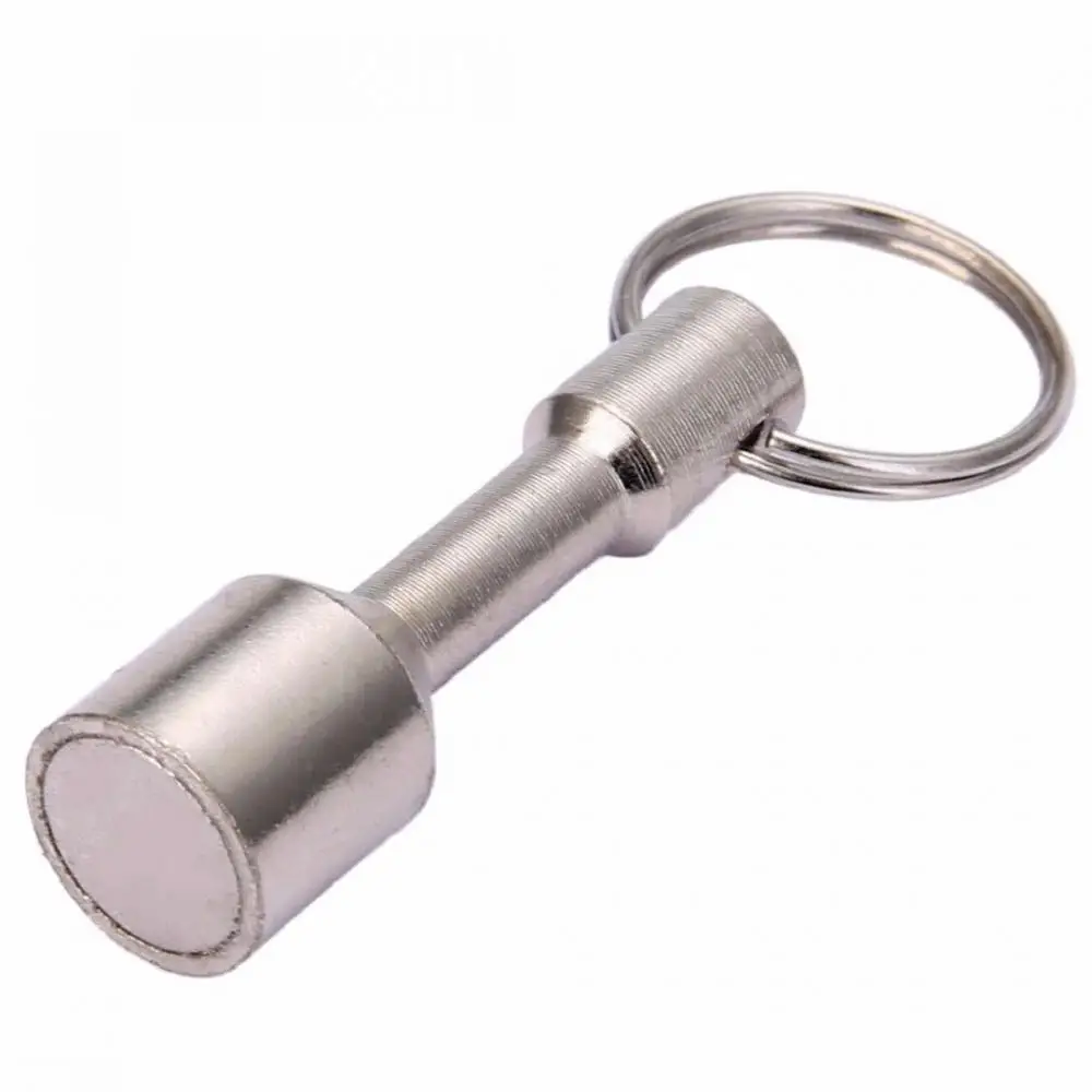 Super strong metal neodymium magnet keychain split ring pocket keyring holdB xk 