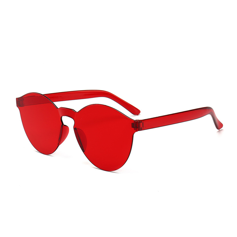 MUSELIFE Einteilige rahmenlose Sonnenbrille Damen Großhandel Mode Farbsonnenbrille Bonbonfarbene Brille Top Trendige Brillen – Detail 3