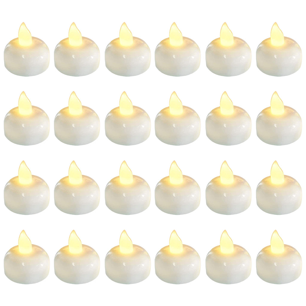 24pcs Flameless LED Tealight Tea Candles Wedding Light Romantic Candles Lights for Birthday Party Wedding Decorations