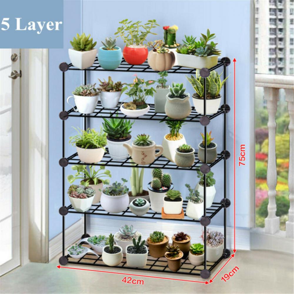 Nombre 5, Prateleira de flores multi-andar interior especial varanda terraço suporte de flores multi-pot rack de plástico janela quadro rack