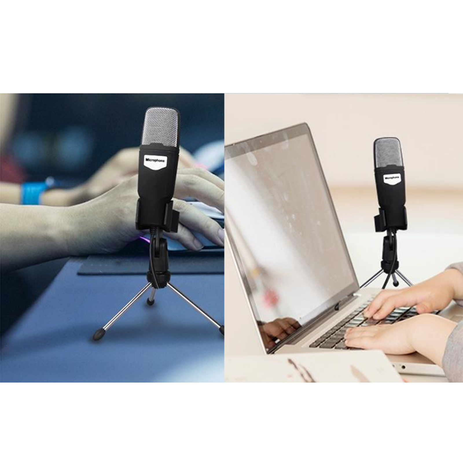 PC Microphone Plug &Play Home Studio USB Condenser Microphone for Chatting Recordings Online Voice Recorading Singing Gaming