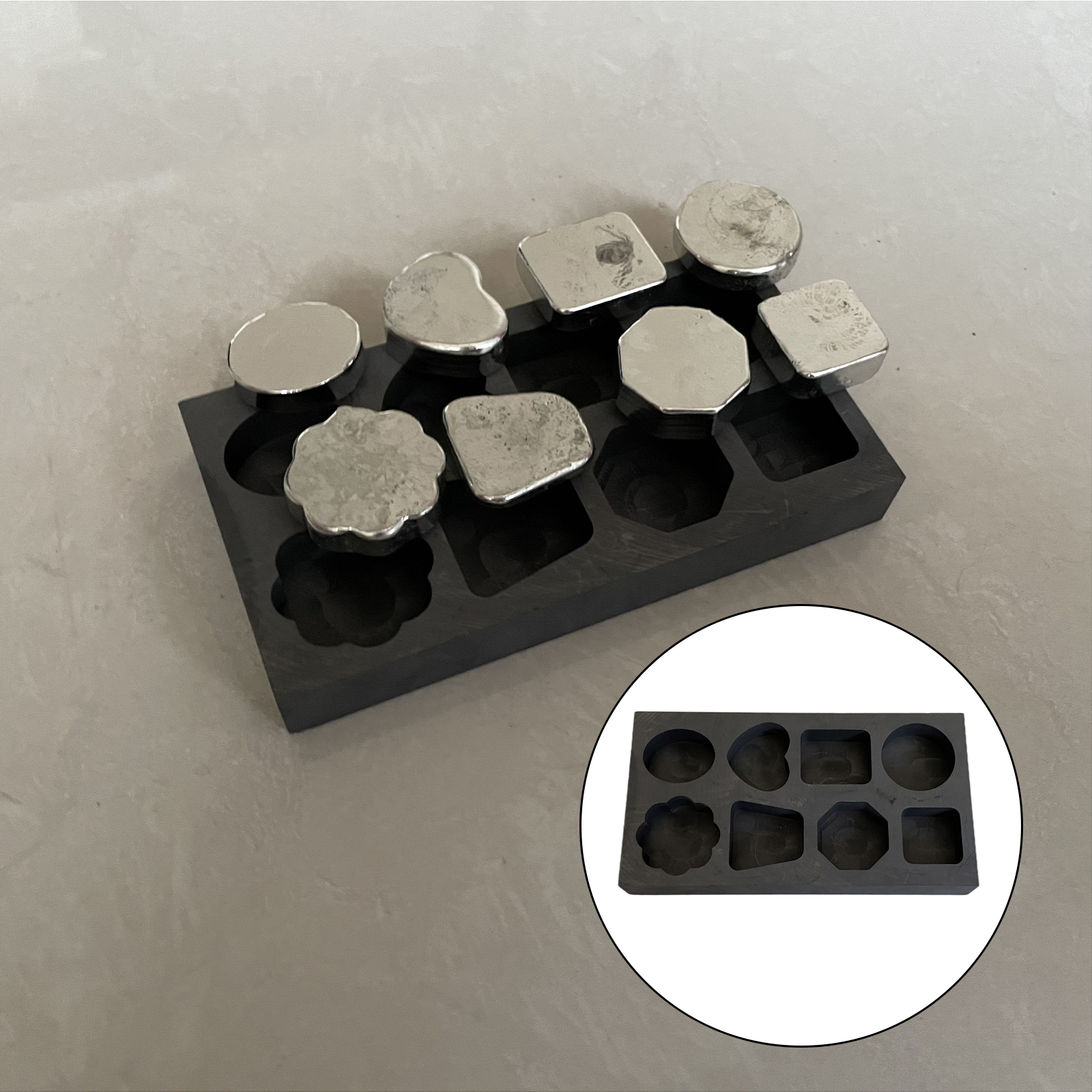 Graphite Ingot Mold Crucible for Melting DIY Gold Alloy Brass Aluminum