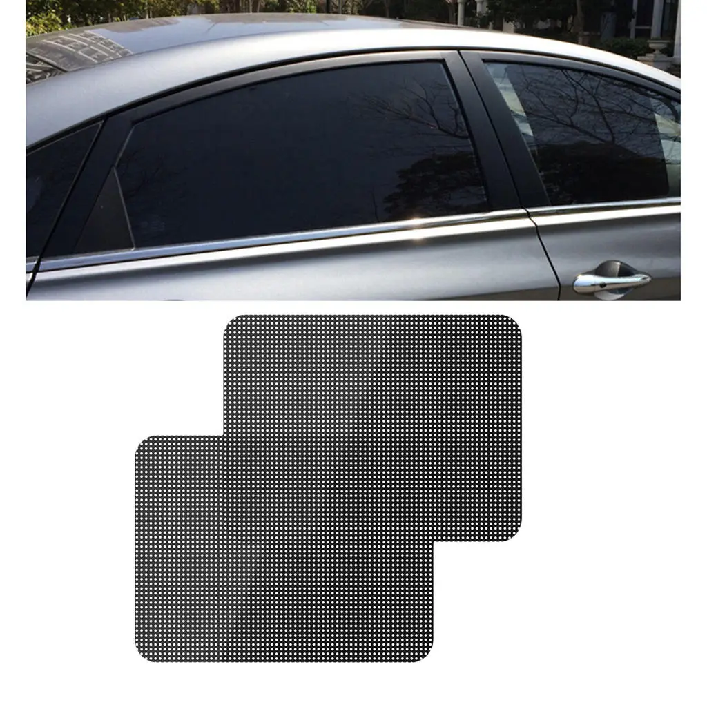 2x Car Auto Side Window Film Windshield Sun Shade Sticker PVC Protection New