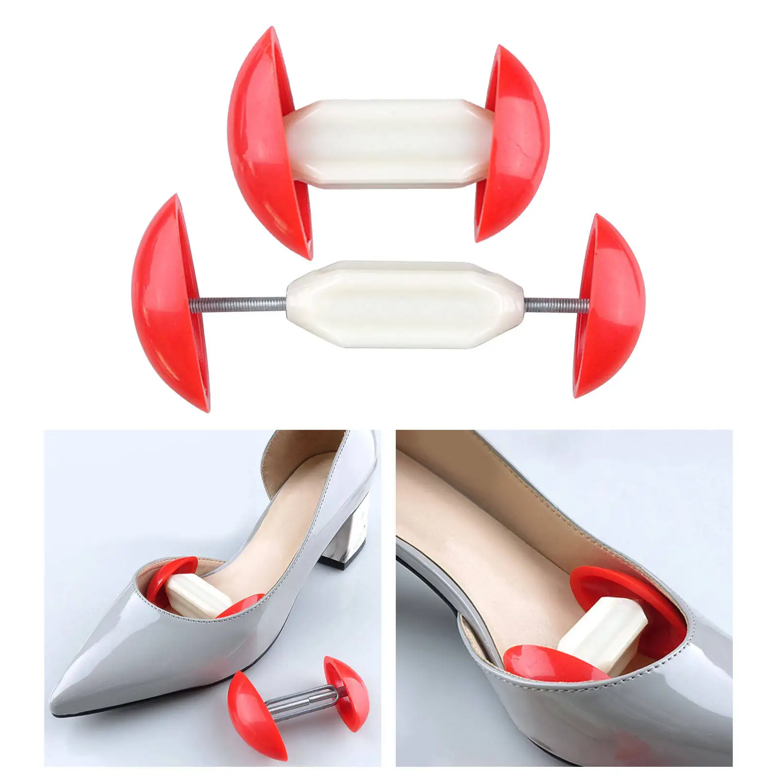 2 Pieces Shoe Stretcher Plastic Simple Adjustable Mini Shoes Trees for High Heels Boots
