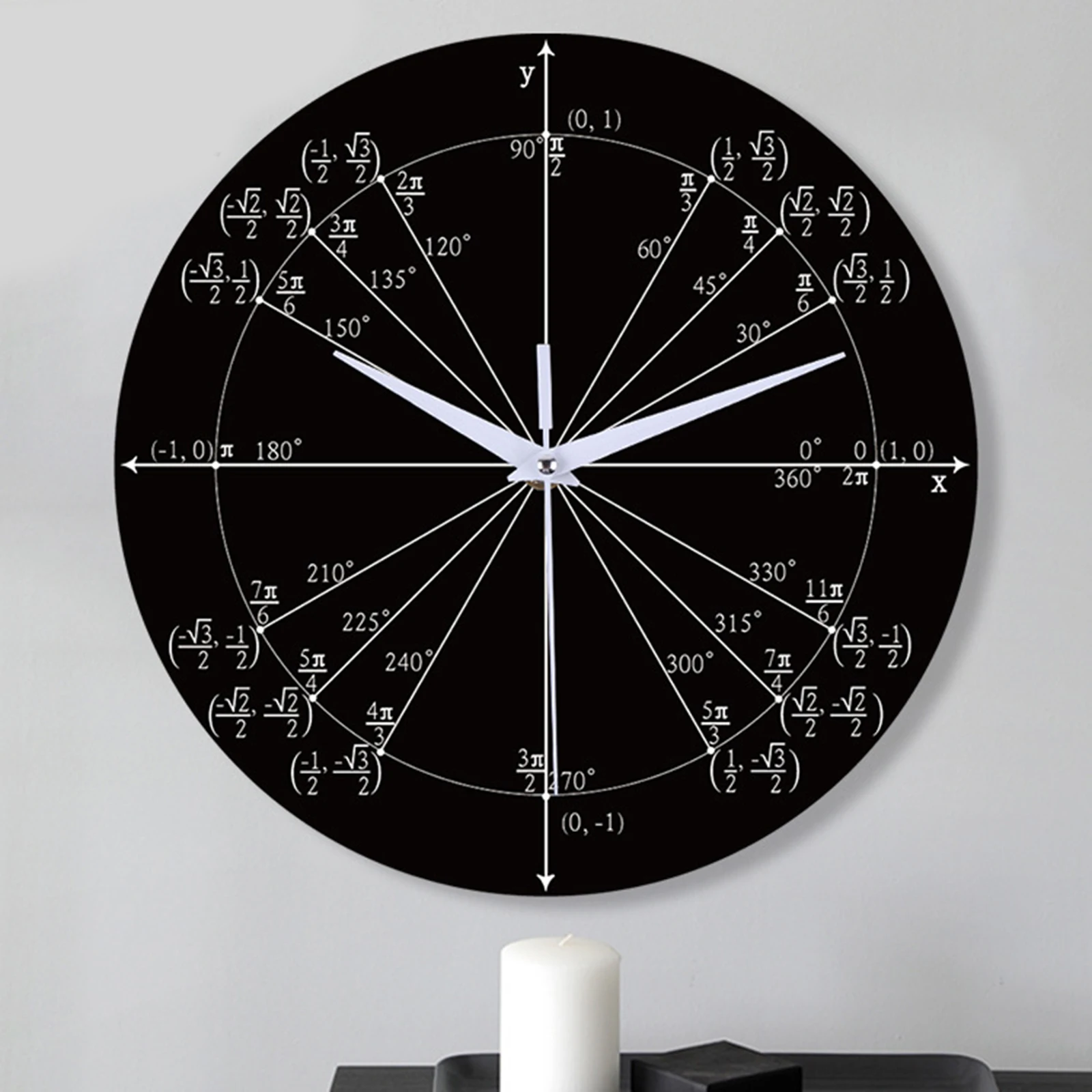 Math wall clock silent non-smoking tick wall clock battery-powered decorative