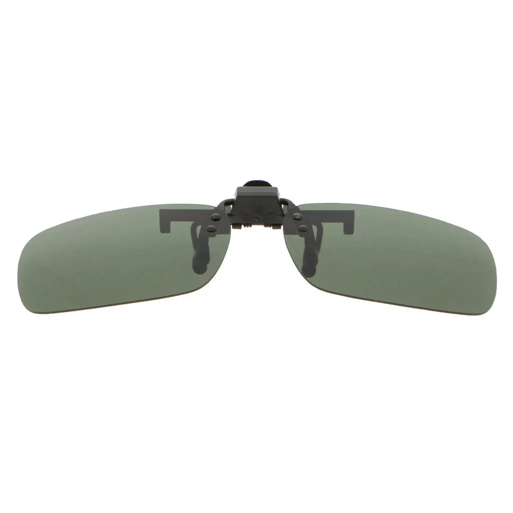 Polarized Lens  Block Clip On Flip Up Sunglasses For Glasses Driving