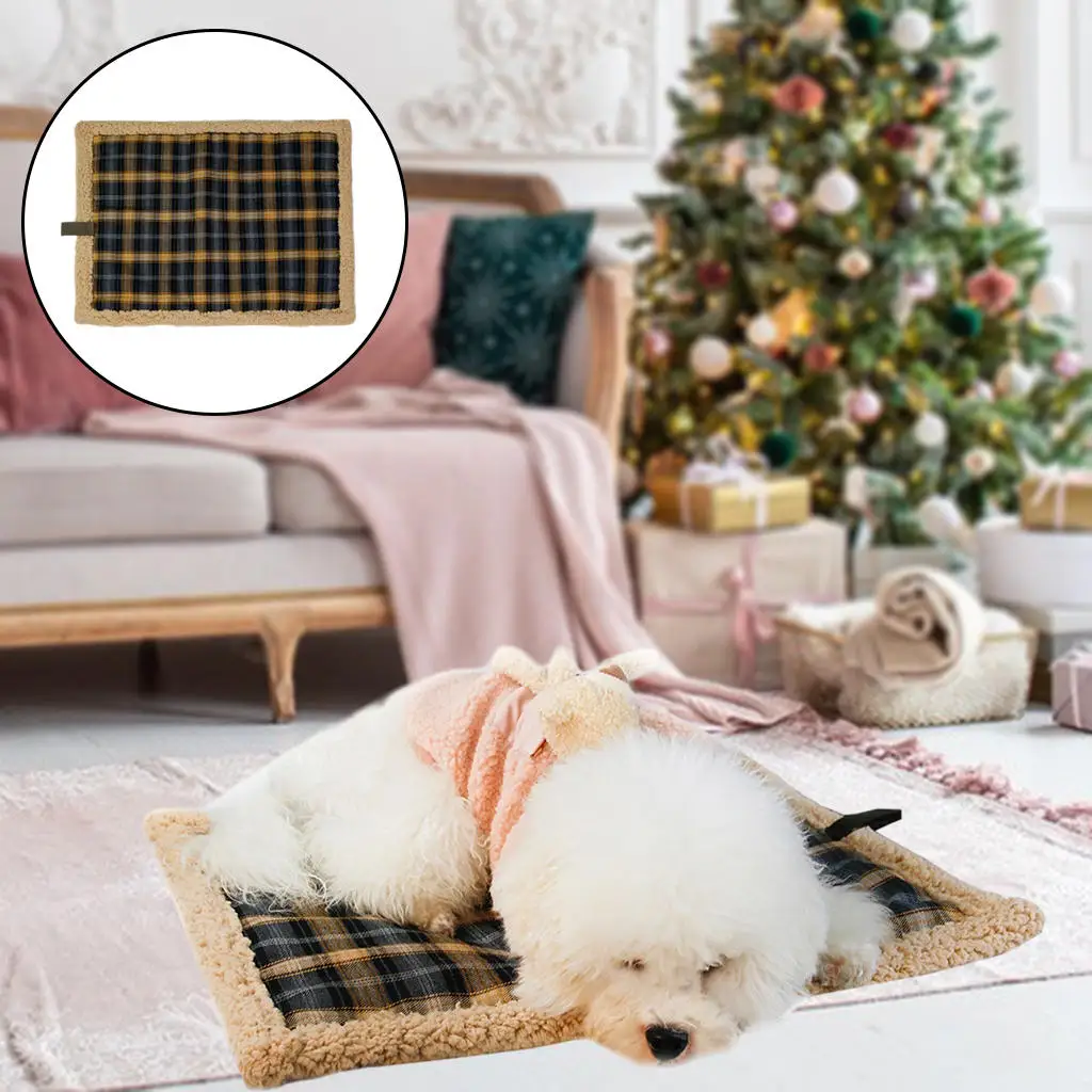 Self Heating Cat Pad Pet Mat Dog Beds, Warming Pad Cozy Thermal Cat Mat,Soft Crate Mat