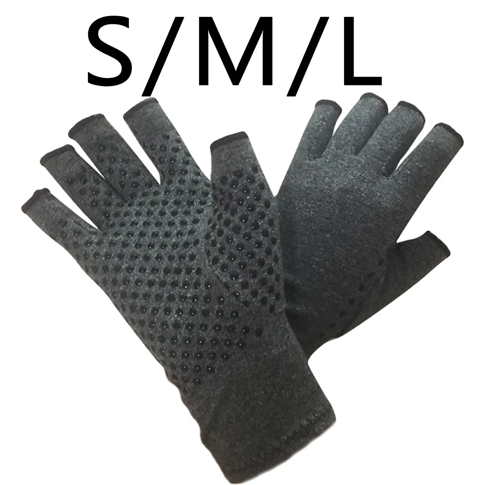 Women Men Compression Arthritis Gloves Joint Pain Relief Hand Gloves Half Finger Therapy Wrist Support Finger Gloves