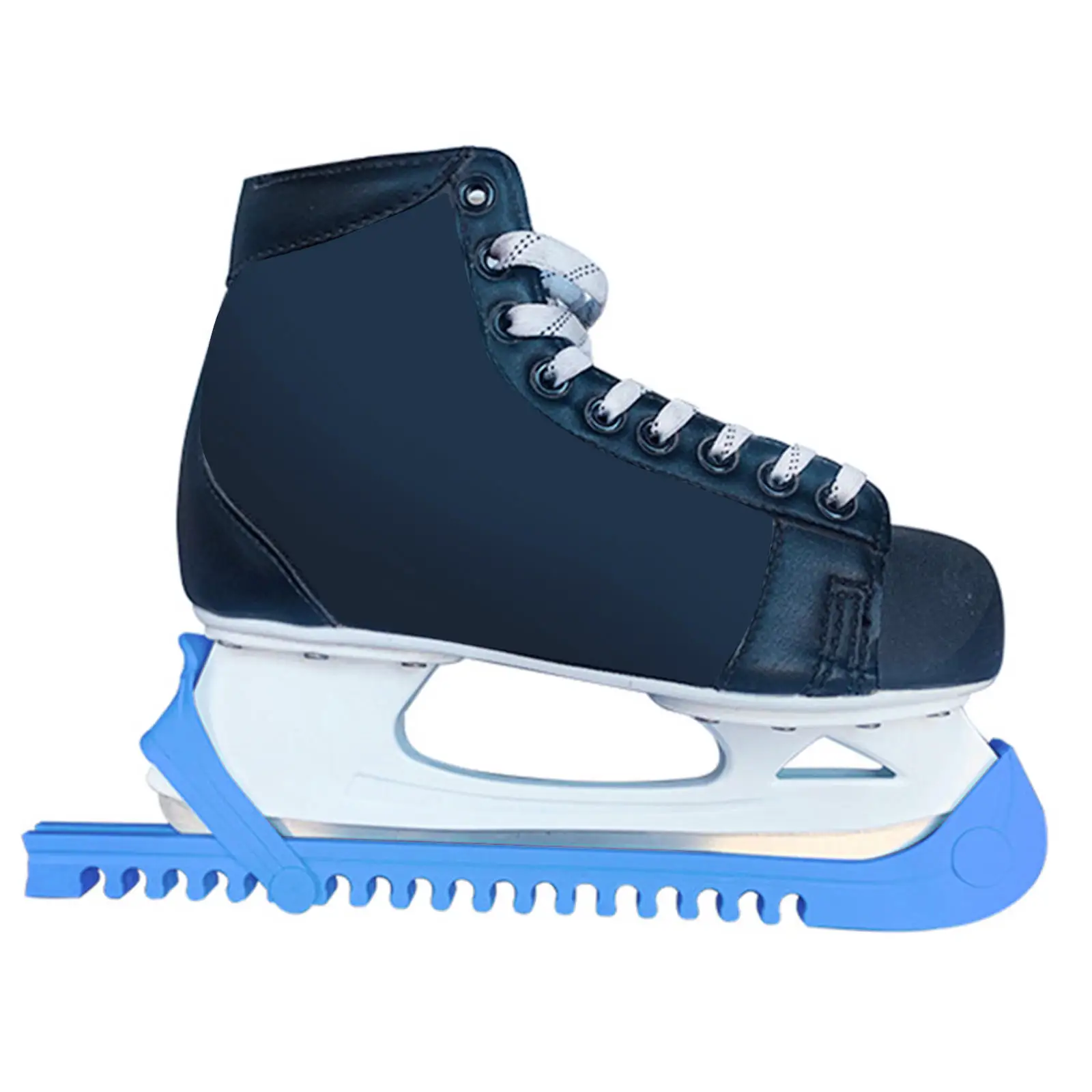 Ice Hockey Figure Skate Walking Blade Guards Protector Adjustable Blue 
