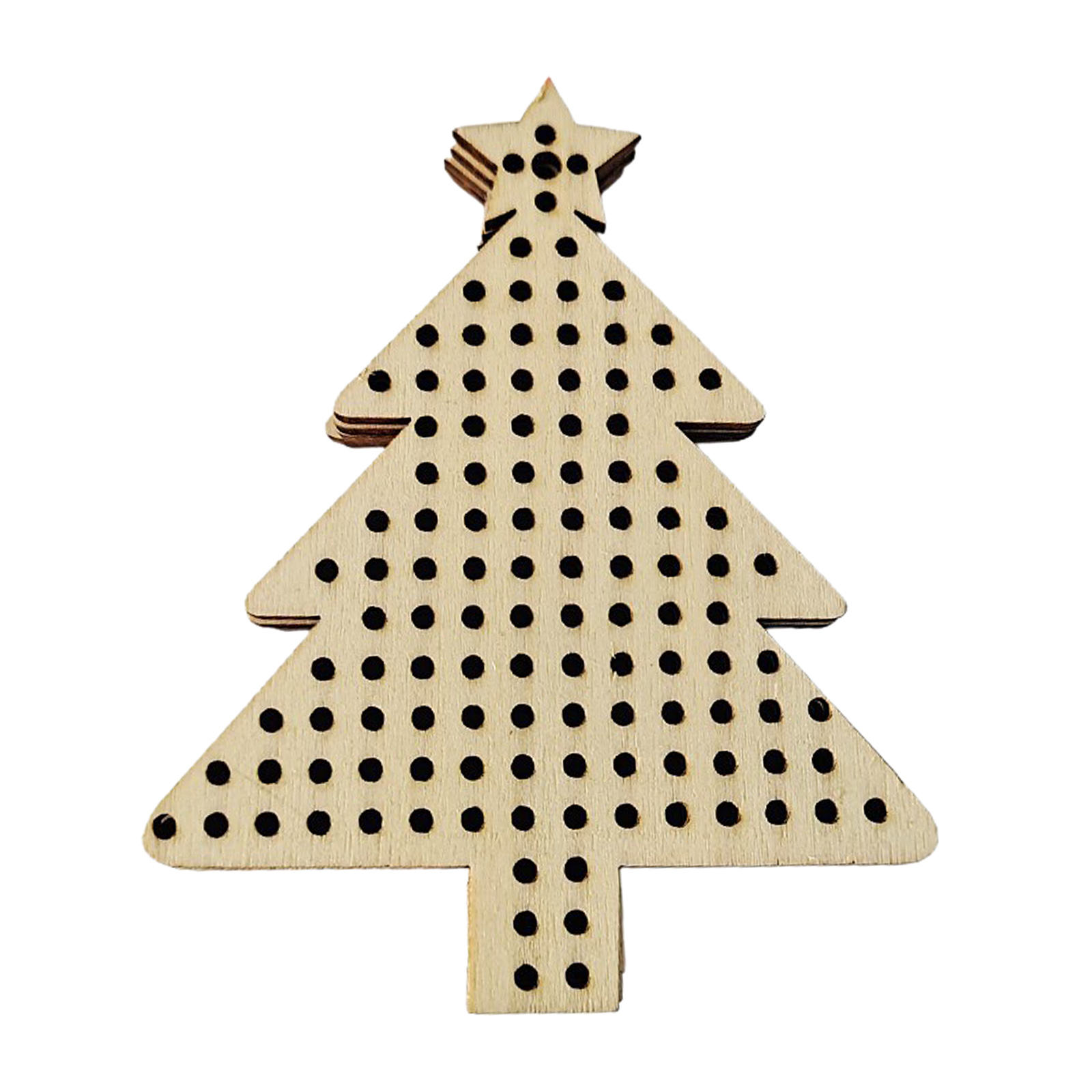 12Pcs Cross Stitch Pendant Blank Wood Shapes for Handmade Embroidery