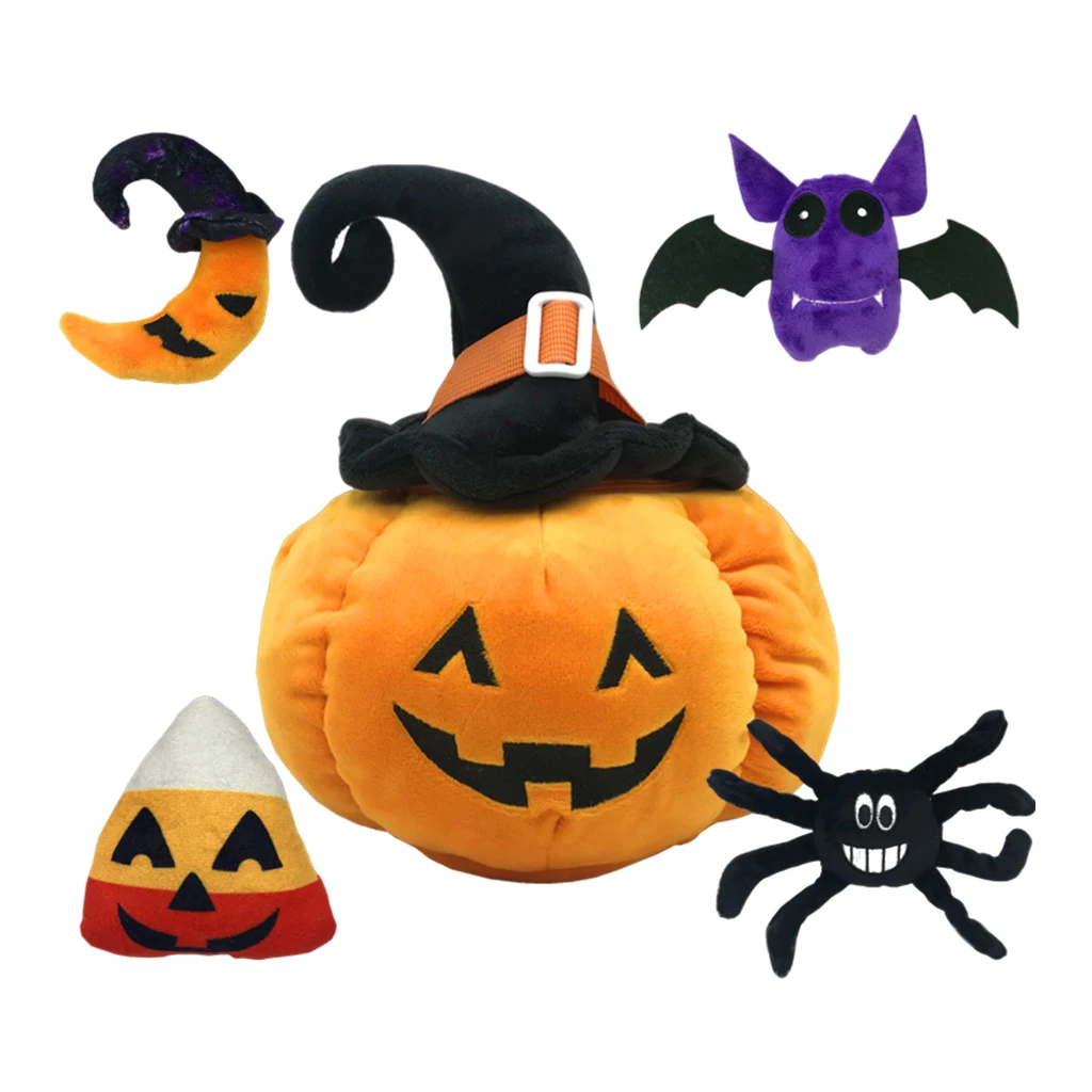 Halloween Pumpkin Playset Soft Moon Rice Ball Spider Bat Party Decorations for Indoor Home Family Party Infants Babies