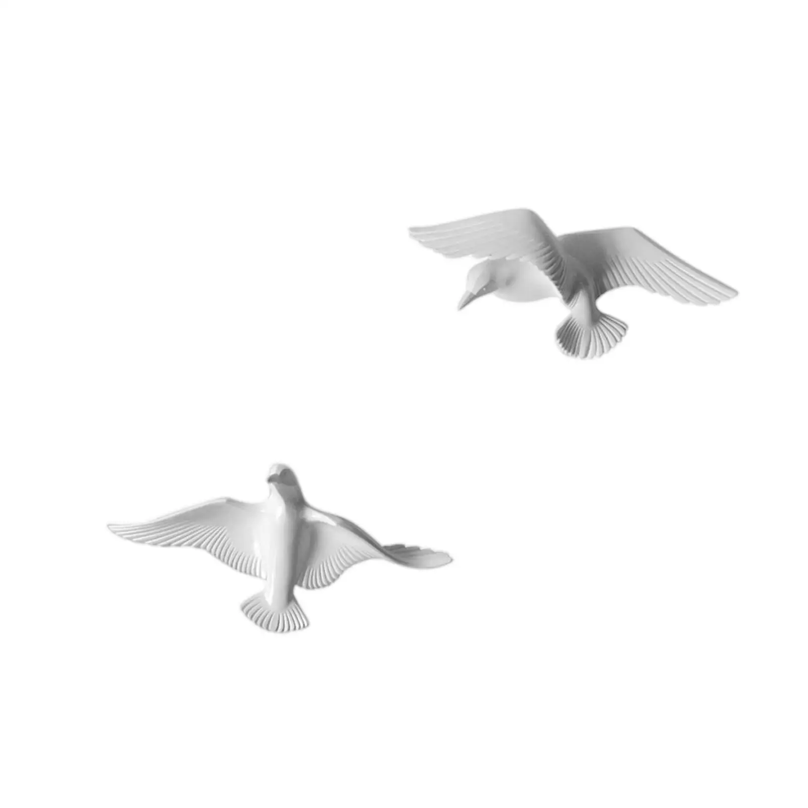 2Pcs Fashion Resin Seagull Living Room Office Wall Decorations