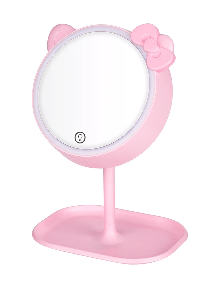 Standing Mirror Touch Screen Vanity Mirror Ajustável Light Desk Cosmetic Mirrors