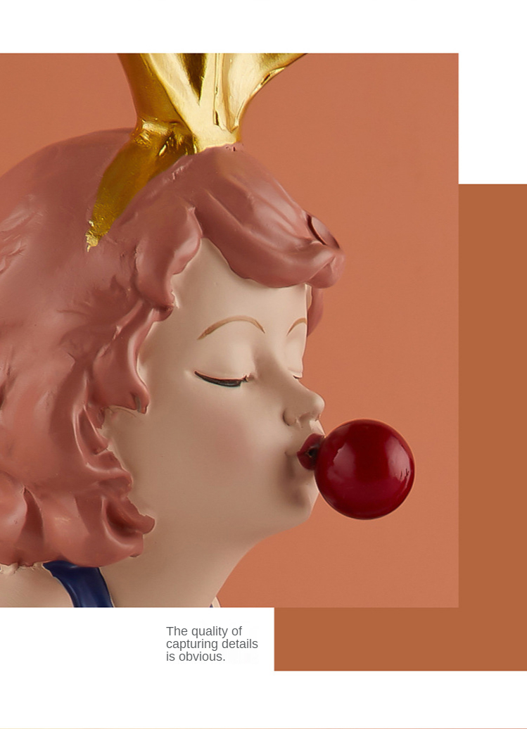 Decoração para Casa Sala de Estar Presente do Feriado Estilo Nórdico Bolha Menina Escultura Personagem Modelo Quarto Decoração Pequena 18 de escultura para meninas, decoração de casa,