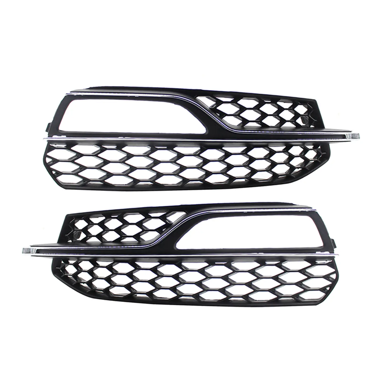 2pcs Mesh Front Fog Light Grilles fits for Audi A3 S-Line 14-16