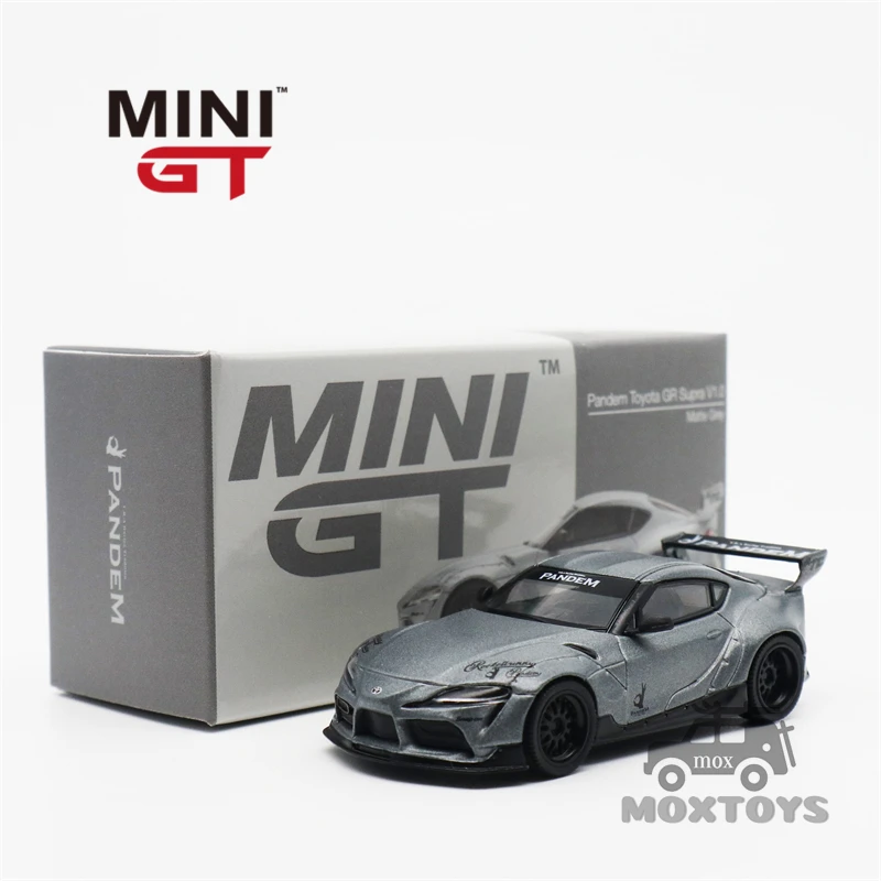 MINI GT 1:64 Toyota GR Supra Pandem V1.0 Silver LHD/RHD Diecast Model Car 