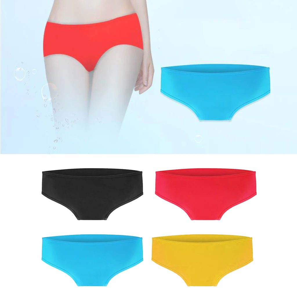Women Ladies Underwear Solid Plain Briefs Match Bikini Swimming Bathing Trunks