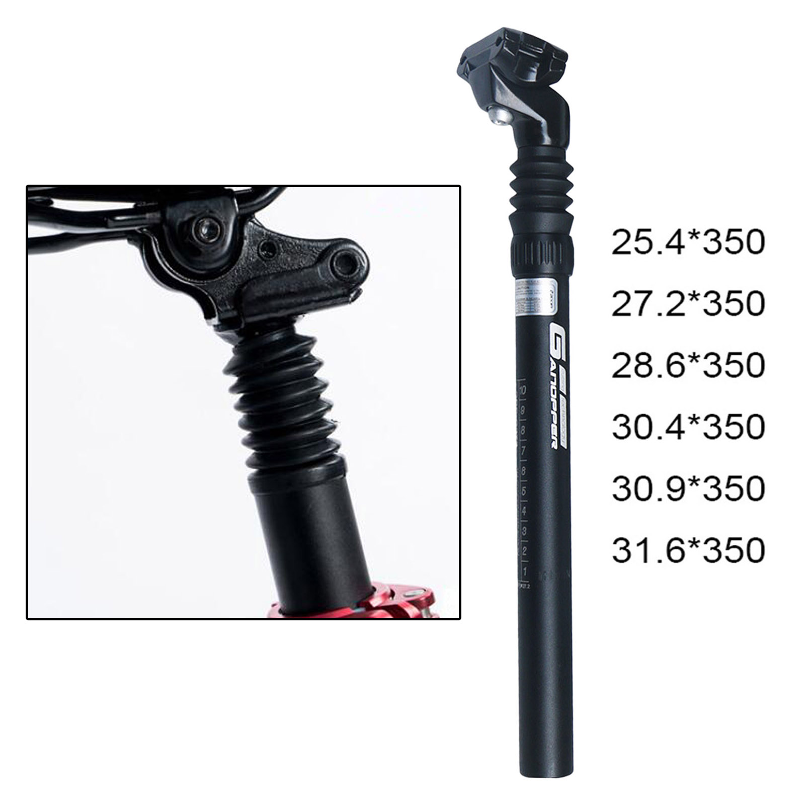 Anti-Rust Bike  Seatpost Shock Absorber Damper Seat Post 25.4 27.2 28.6 30.4