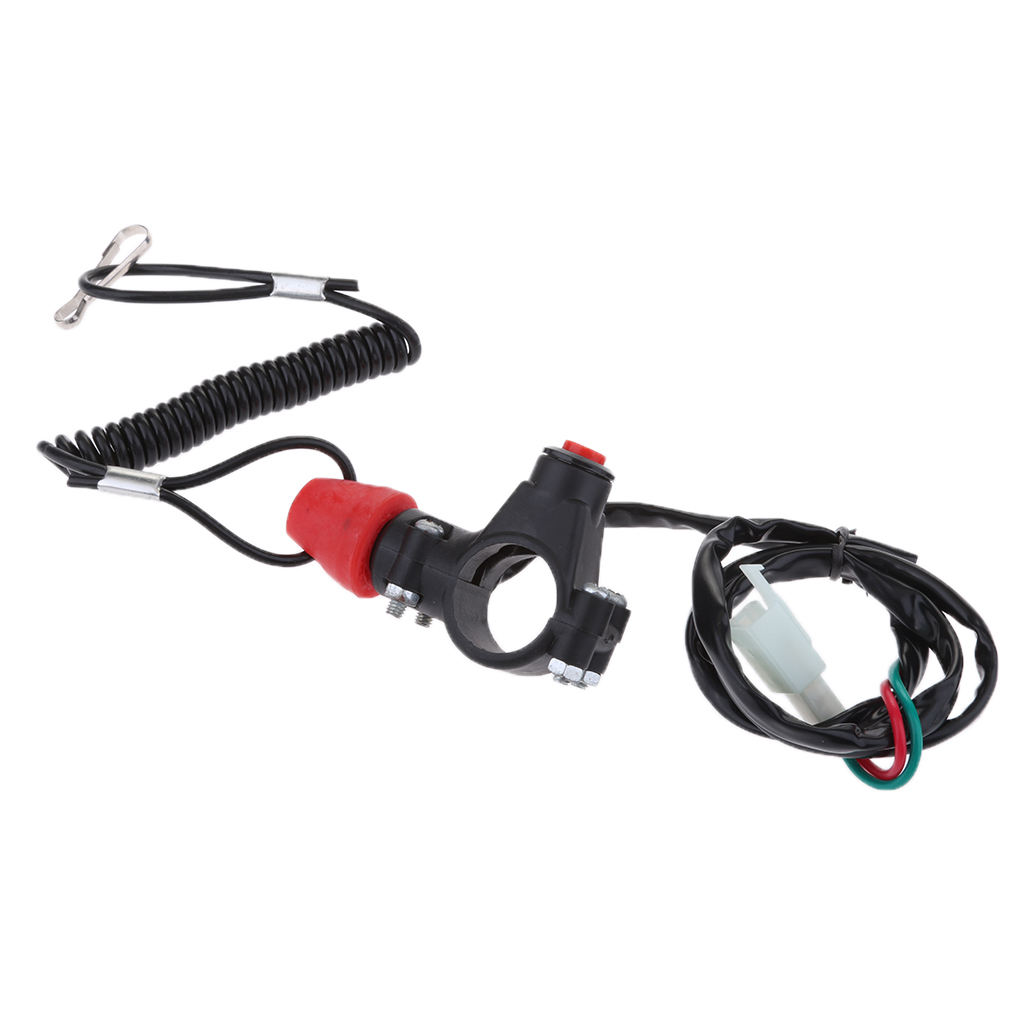 Pull Tether Stop Kill Switch Engine Safety Lanyard Handlebar Mount 47 49CC
