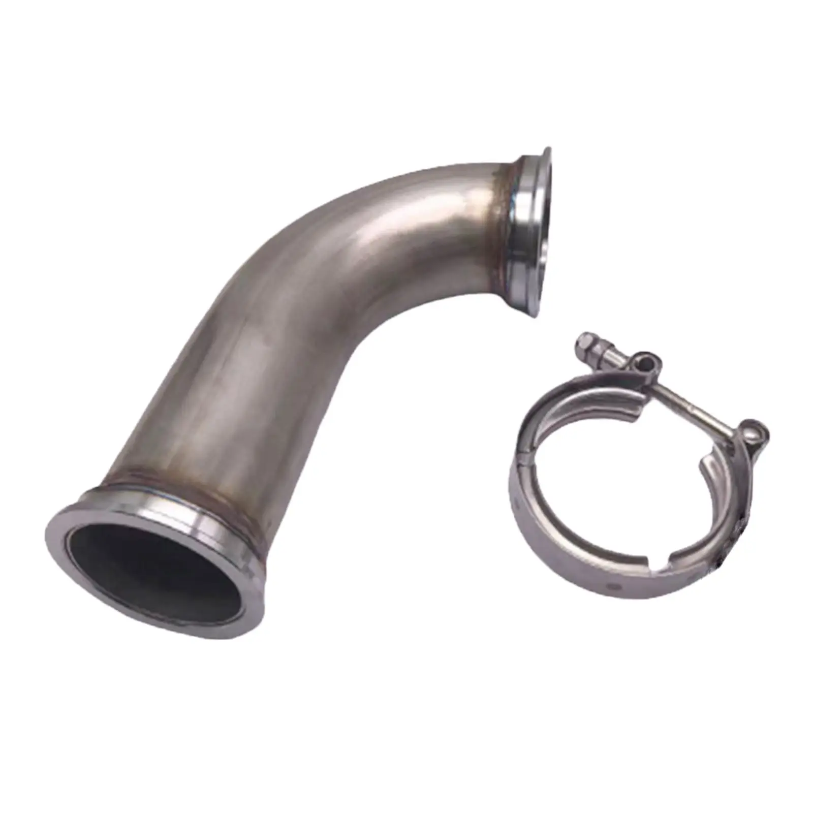 Universal V-Band Downpipe Elbow With Clamp Pipe Short Leg 2.5