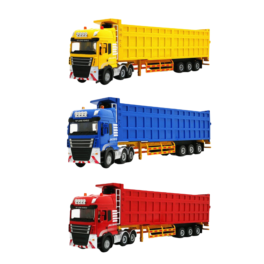 Simulation Engineering Semi-Trailer Truck Alloy Transport Dump Car Decoration