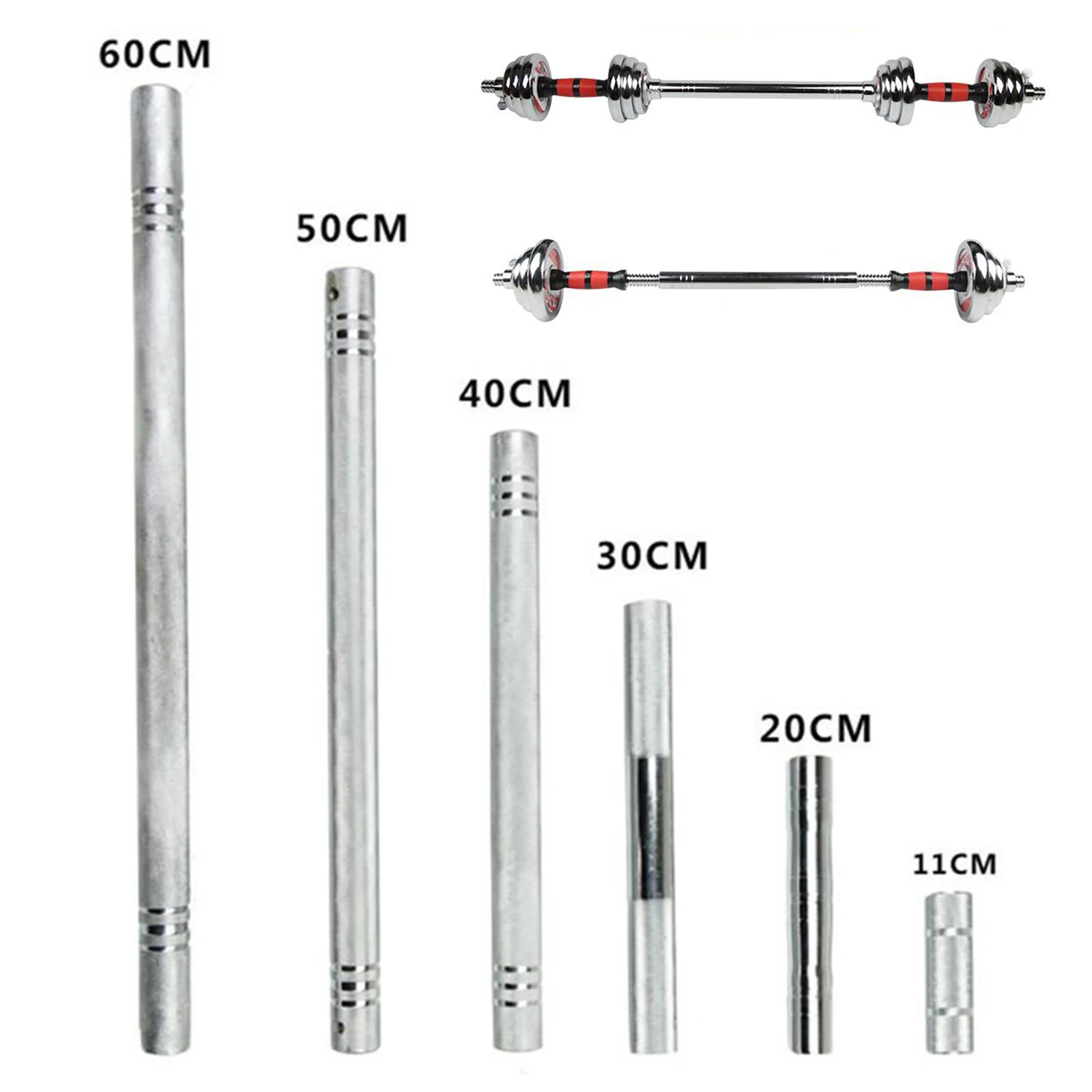 Solid Barbell Connector Bar, Dumbbell Converts to Barbell Connecting Rod Extender Extension Bar Joiner Accessories