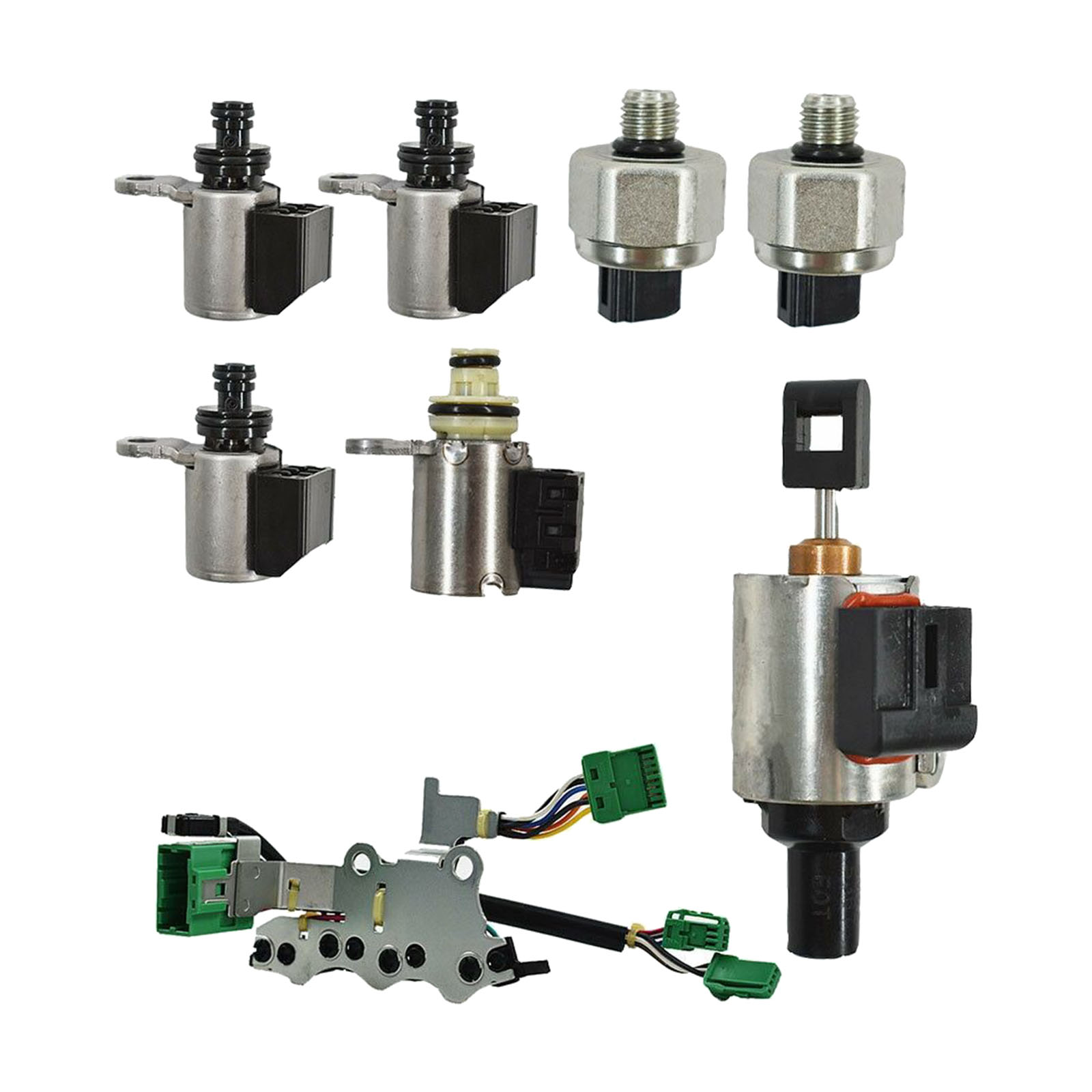 8x Valve Body Transmission Solenoids Kit Transmission Valve Body CVT Set JF011E RE0F10A Compatible with Nissan Car Replace Acc