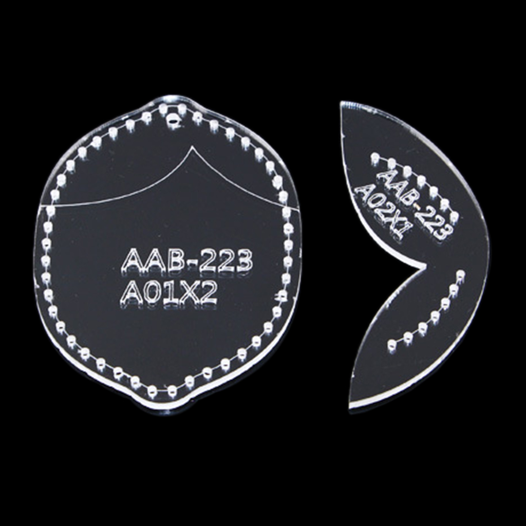 2pcs Acrylic Template Stencils Template Set Lemon Keychain Pendant