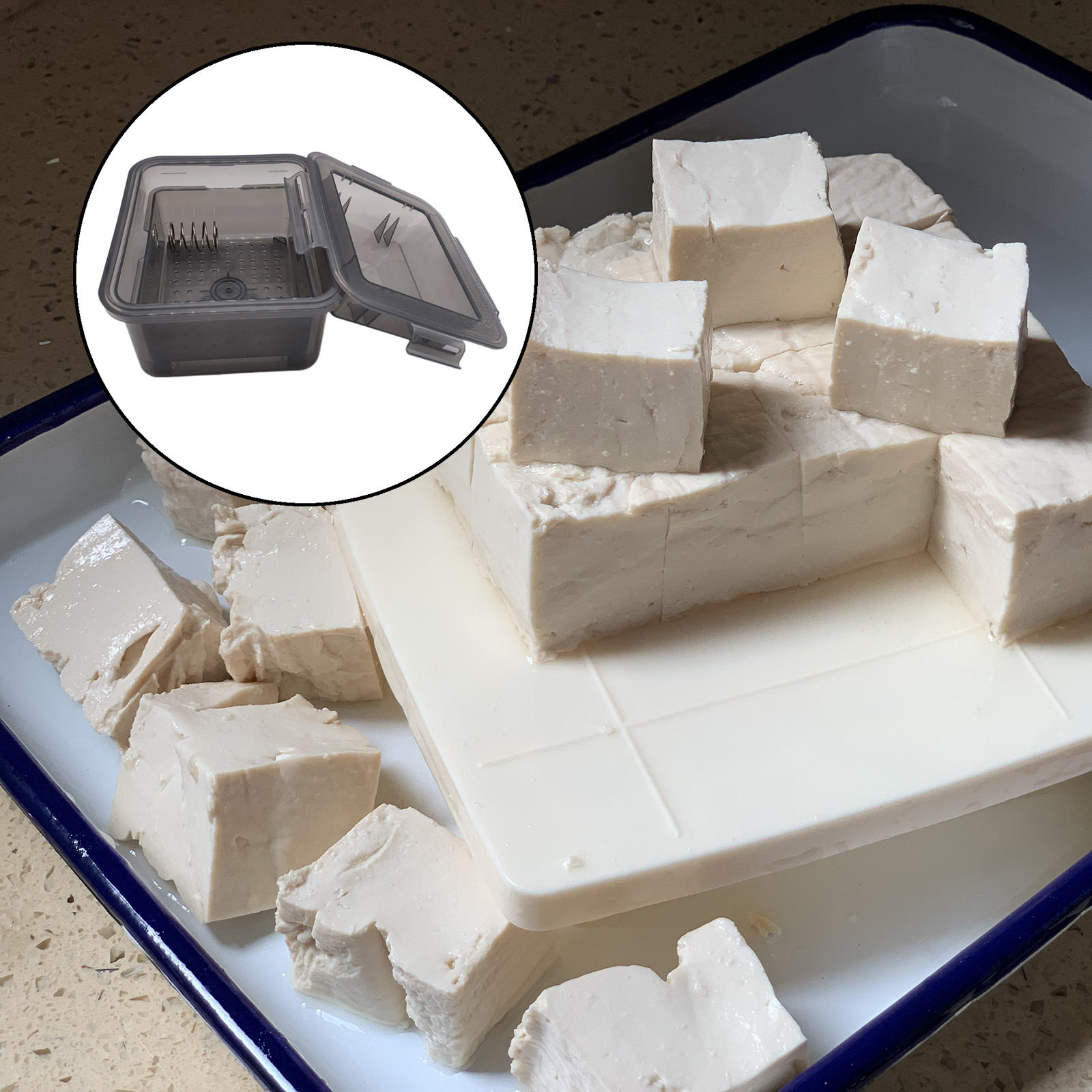 1 Set Tofu Water Filter DIY Cheese Simple Maker Effective Drainer Plastic Gadget Extra Safe Delicious Tofu Clean-up for Kitchen