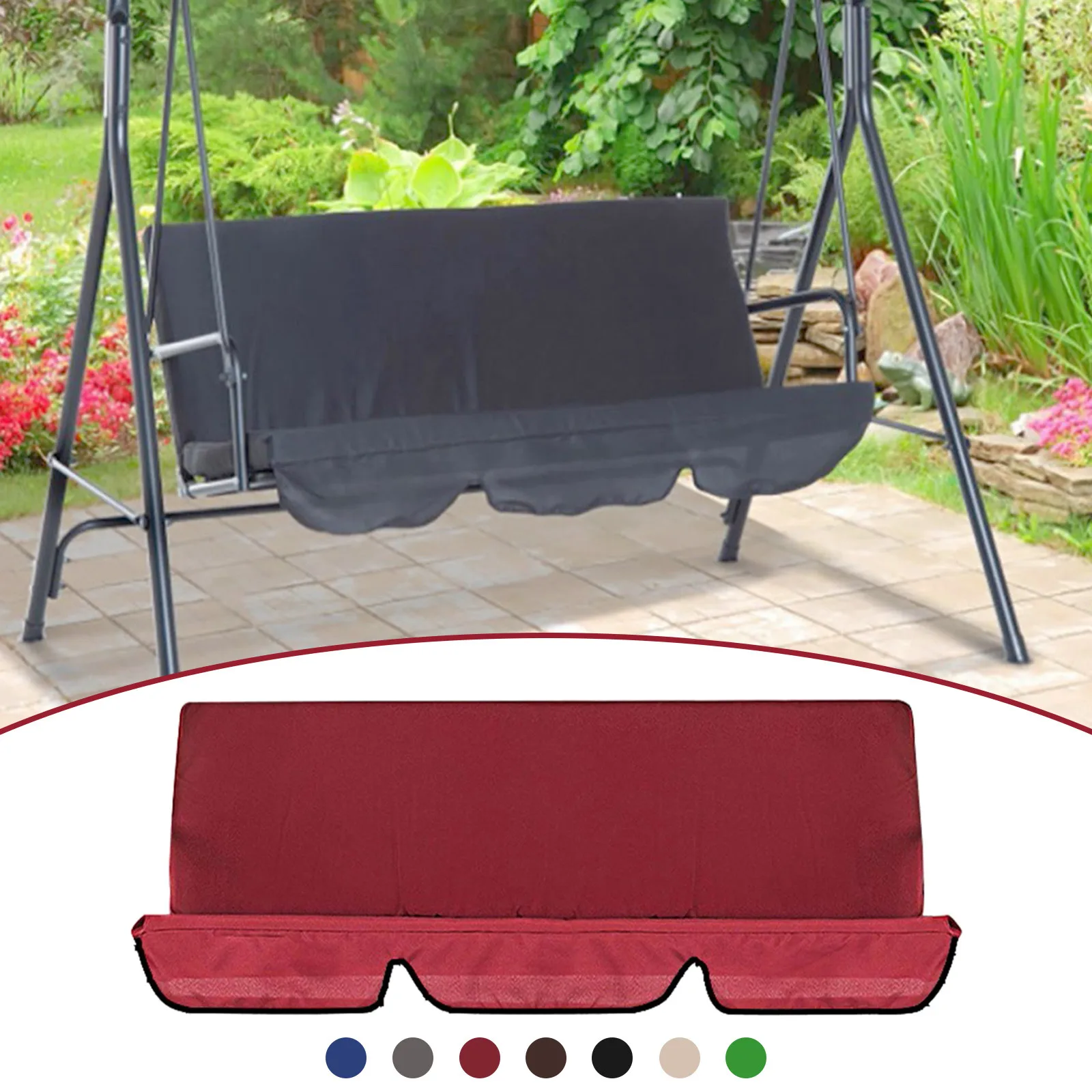 Swing Cushion Chair Cover Replacement for Courtyard Garden Waterproof Dustproof 