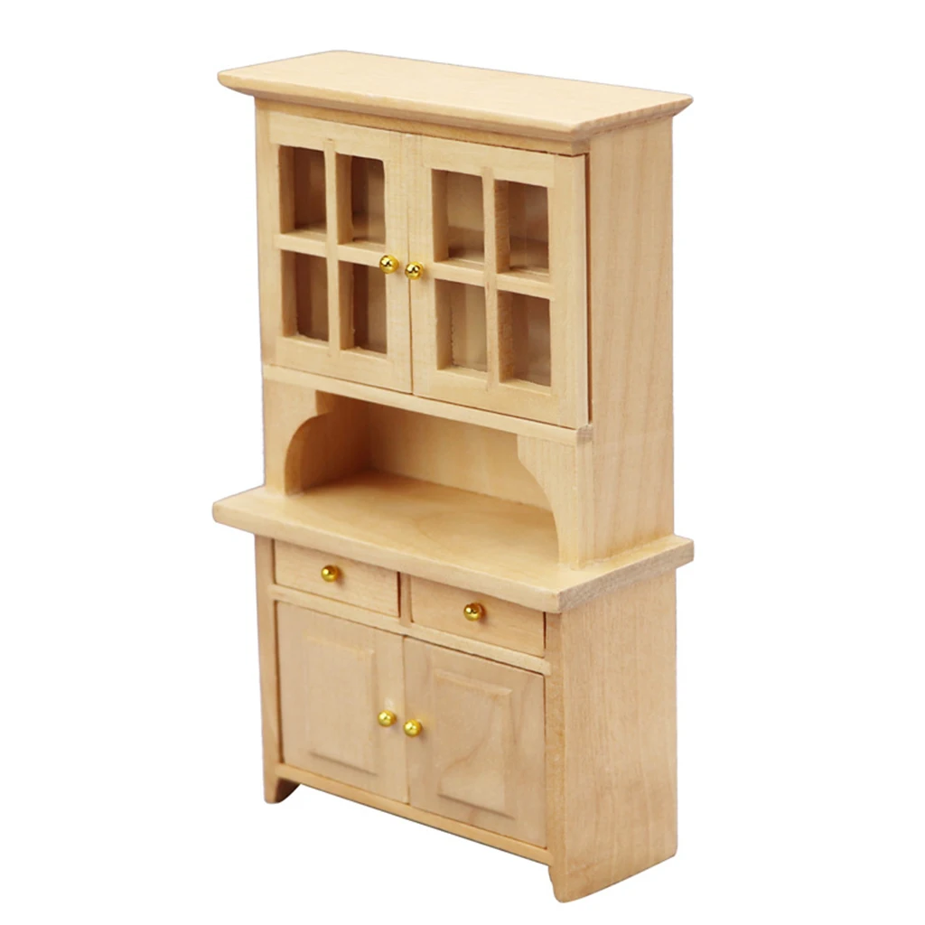 1:12 Dollhouse Miniature Furniture Model Wood Bookcase Toy Dollhouse Gifts