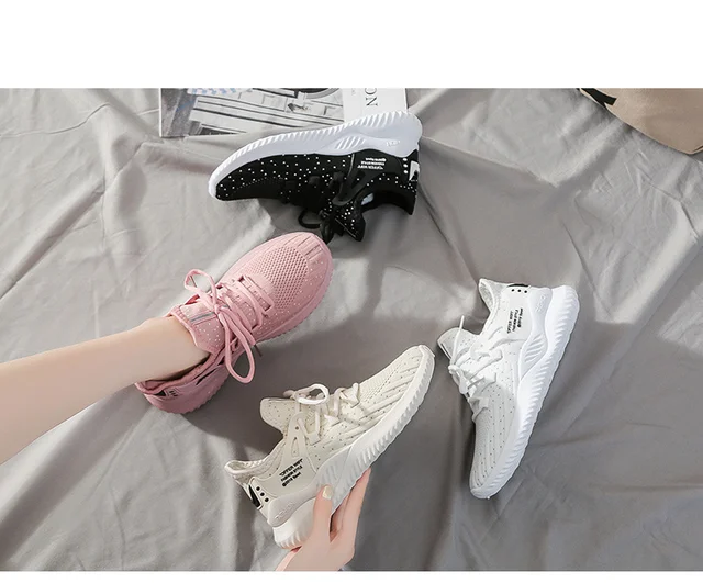 Fashion Wave-shaped Outsole Arch Sneakers Platform Lace Up Women Shoes  Rubber Heel Zapatillas Mujer Running Jogging Trainers