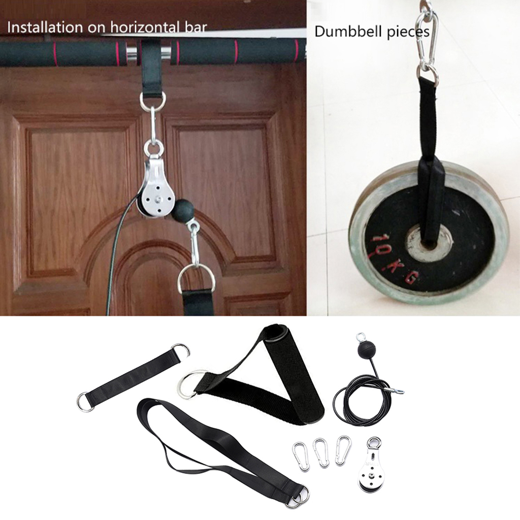 Pulley Cable Machine Attachment Home Gym Biceps Triceps Arm Strength Training