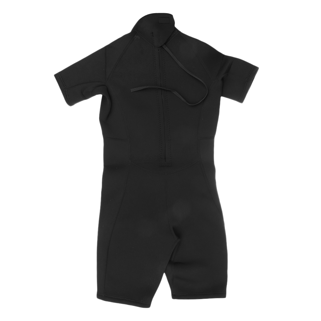 New 3mm Neoprene Men's Back Zip Shorty Wetsuit Scuba Diving Suit Rash Guard