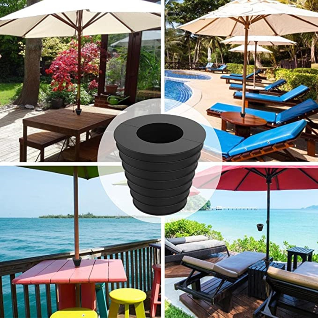 2x Rubber Umbrella Cone Wedge For Parasol Base Holder Hole Plug Table